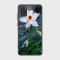 Samsung Galaxy A21s Cover - SkinLee HQ Infinity Glass Case (Soft) - White Flower - SKINLEE-478-1-797-487. 