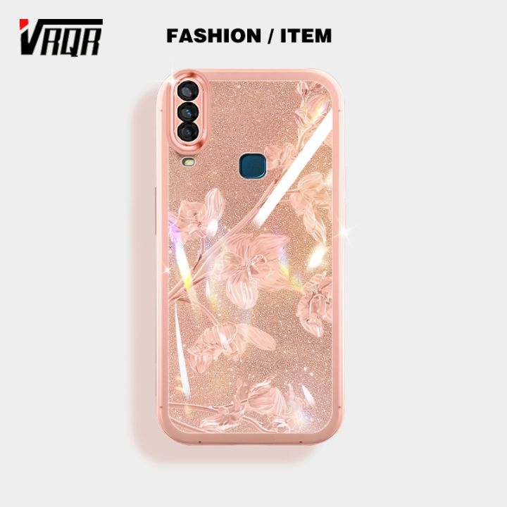 VRQR Camera Protection Phone Case For Vivo Y15 Back Cover bauhinia Pattern Attach Flashing Paper Phone Cover Vivo Y17 Y12 1940 1904