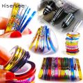 【Beauty Code】Hisenlee 3 Rolls 1MM 2MM 3MM Nail Art Glitter Stripping Tape Strips Decor Tools Nail Adhesive Manicure. 