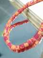 1 Strand Craft Beads | Multicolor Flat Round Tube Beads Strand for Craft & Jewelry Making DIY | Boho Style Loose Beads. 