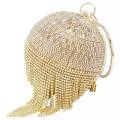 Bridal Wedding Round Ball Wrist Bag Round Clutch. 