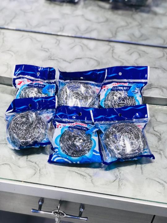 Steel%20Wool%20/%20Pack%20of%206%20(Large)%20Stainless%20Steel%20Wool%20/%20Stainless%20Steel%20Dish%20Washer%20Wool%20/%20Scourer%20-%20Image%202