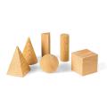 hand2mind Wood Geometric Solid Blocks, 3D Shapes (Set of 4). 