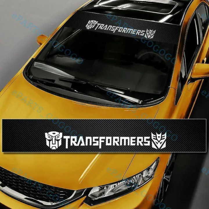 Car%20&%20laptop%20Sticker%20-%2053"%20TRANSFORMERS%20Car%20Window%20Windshield%20Carbon%20Fiber%20Vinyl%20Banner%20Decal%20Sticker%20-%20Image%202