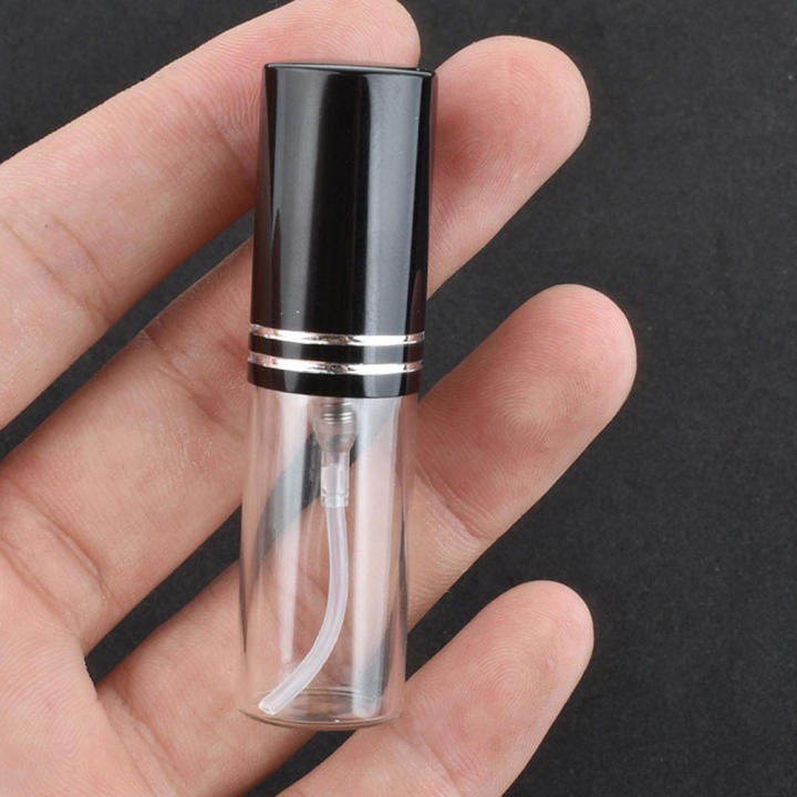 5ml Perfume Bottle compact black glass 10ml Glass Bottle portable empty Spray Bottle for travel daily use cosmetic storage