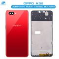 Oppo A3s Housing Middle Frame With Side Button and Camera Lens Complete Body Casing Replacement For A3s - Red. 