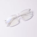 New Transparent Anti Glare UV Eye Glasses for Men and Women White Frame Glasses for Girls and Boys. 