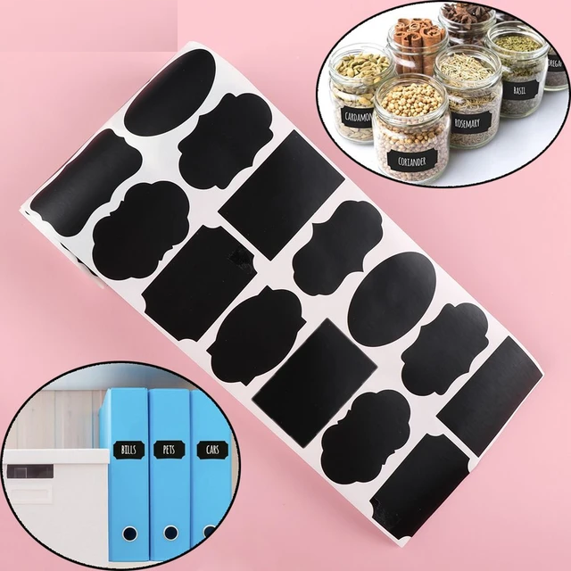 100%20Pieces%20Black%20PVC%20Sticker%20Waterproof%20Chalkboard%20Kitchen%20Spice%20Label%20Stickers%20Home%20Jars%20Bottles%20Tags%20Blackboard%20Labels%20Stickers%20-%20Image%202
