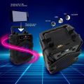 KTX 1271 Wireless Bluetooth Rechargeable Speaker FM Ready USB Memory Card Supported With RGB LED Light Black KTX-1271. 