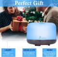 Diffuserlove Diffuser 500ML Ultrasonic Aromatherapy Diffuser Mist Humidifiers with Mute Design, Timer and Waterless Auto Shut-Off, 7 Color LED Lights for Office Home Bedroom. 