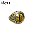 New Arrival Dragon Eye Cat Eyes Handmade Glass Dome Sauron Eye Jewelry Adjustable Vintage Rings. 
