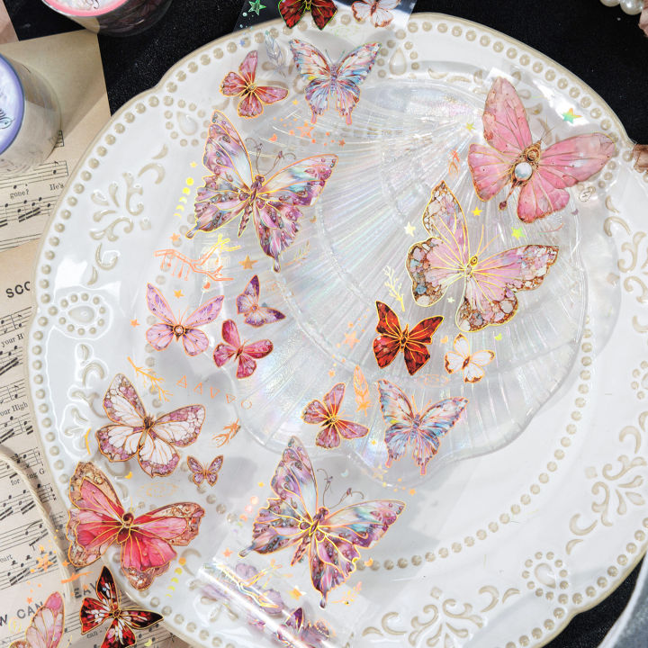 Panda Online 1 Roll Ice Crystal Butterfly Series PET Masking Tapes