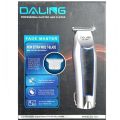 Daling DL-1047 Electric Rechargeable Hair and Beard Trimmer highly sharp precise 0.2mm accurate cutting with 3  (1 ¹/²) clips Professional Hair Trimmer. 