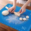 Silicone Pastry Cake Dough Mat for Rolling with Measurements-Blue. 