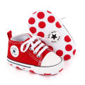 Baby Boys Girls Non-Slip Prewalker Kids Infant Toddler Canvas Shoes. 