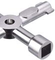 Meter Box Key Gas Key Meter Key 4-Way Multi-Functional Utilities Key for Electric Cupboard Cabinet Opening Key (Silver). 