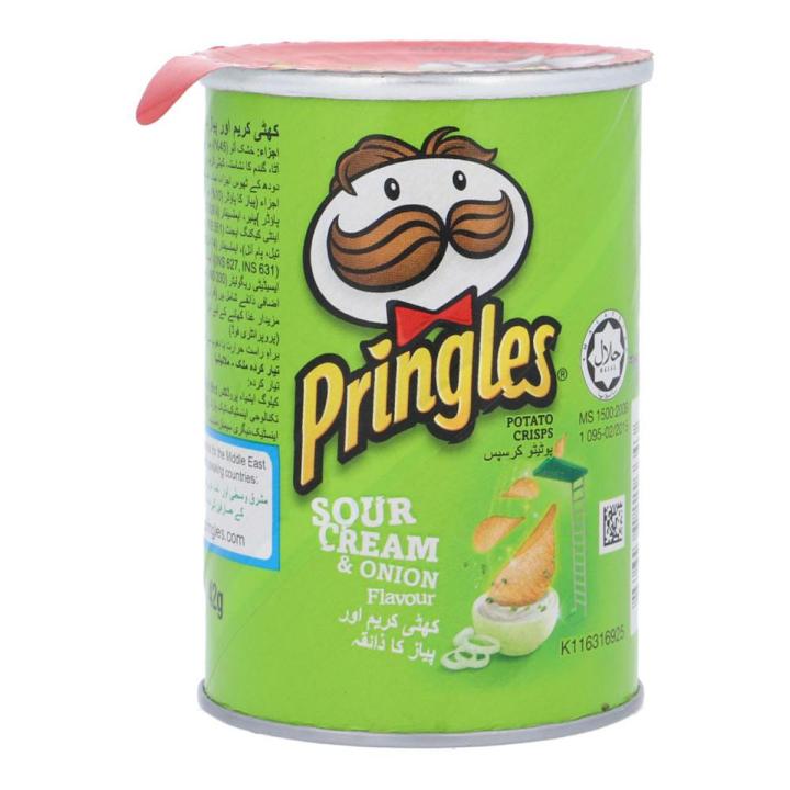 PRINGLES SOUR CREAM & ONION FLAVOR POTATO CHIPS 42G