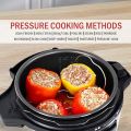Ambiano  Pressure Cooker and Air Fryer combo with Dual Lid, Slow Cooker and More, Digital Touch Display, 6.5 QT Capacity, Included Cooking Accessories - Stainless Steel. 