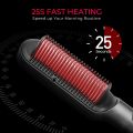 TYMO Ring Plus Ionic Hair Straightener Brush - Hair Straightening Comb with Nano Titanium Coating for Even Heat, 9 Temp Settings & LED Screen, Professional Hair Styling Tools, Gifts for Women. 