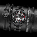 [ New ] Fashion Business Geneva Calendar Watch Personality Men's Steel Belt Watch Business Suit. 