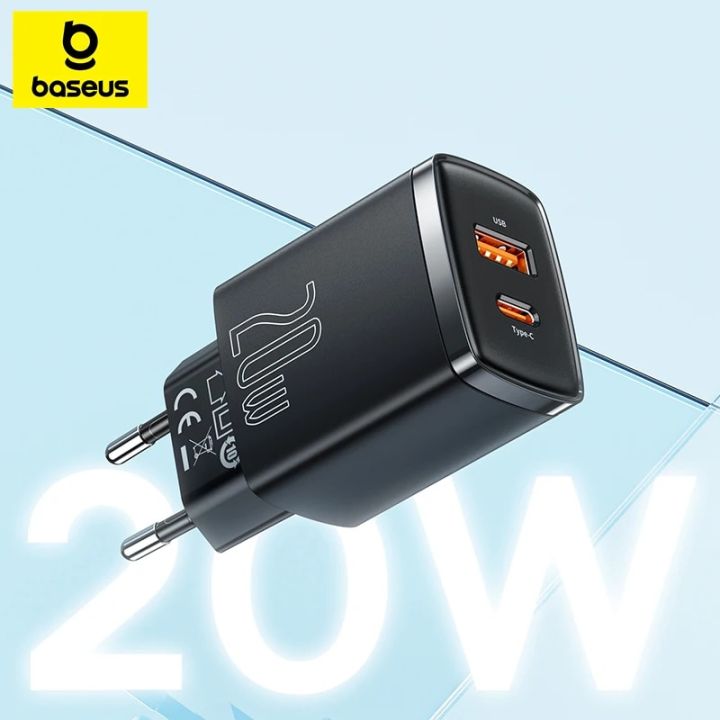Baseus 20W PD Charger Quick Charge QC4.0 QC3.0 USB Type C Charger for All Mobile Phones Fast Charger