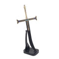 24cm Night Dracule Mihawk OP One Metal Blade Black Piece Model Anime Peripherals Toy for Boy Kid 1/6 Doll Equipment. 