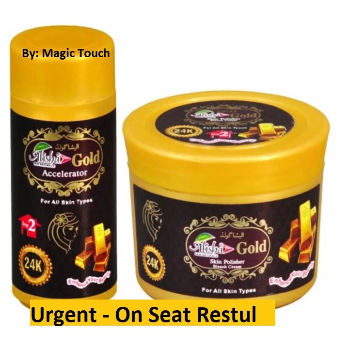 Original Herbal 24K Gold Skin Polish Bleach 100% Result. (For Men and Women)
