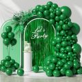 45 pcs 9 inch Jungle Green Balloons latex balloon for birthday party jungle theme balloon dark green balloon flag green Graduation Wedding Anniversary Baby Shower Party Decoration. 