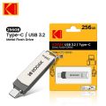 KODAK Type-C Dual USB 3.2 Flash Drive K273 128GB 256GB Memory Stick Pendrive 256GB 64GB U Disk. 