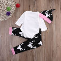 Romper And Pajama With Cap Daddy,s Little Girls printed For Baby Girls Full Sleeves Tee Top's Clothes Sets Dresses Outfit. 