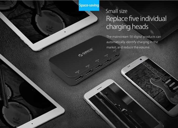 ORICO%205%20Port%20USB%20Hub%20Super%20Charger%20with%2012V%203A%20Power%20Adapter%20DCP-5U%20Black%20-%20Image%207
