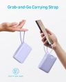 Anker Power Bank Battery Pack, 20,000mAh 22.5W High Speed Charging Portable Charger with Built-in USB C Cable, 1 USB-C, 1 USB-A, for iPhone 15/15 Plus/15 Pro/15 Pro Max, MacBook, Galaxy. 