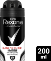 Rexona Active Protection Plus Deodorant Spray | Invisible antiperspirant spray with active protection for men. | 200ml. 