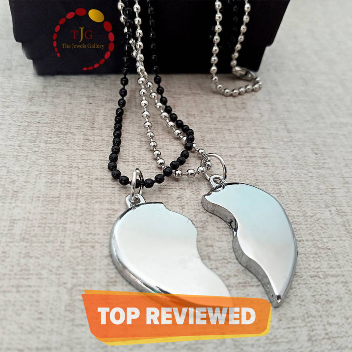 Personalized Split Broken Heart Break Apart Gifts Pendant Necklace For Lover Couples BFF Sterling Silver Custom Engraved