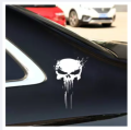Punisher Skull Car Sticker (White), Car Accessories, Stickers for Car, Car Modification, Car Decoration, Motorbike Stickers. 