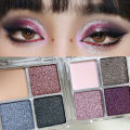 4-Color Glitter Blue Eyeshadow Palette Matte Pearl Shimmer Acrylic Smoky Purple Eye Shadow Palette Long Lasting Makeup Cosmetic. 