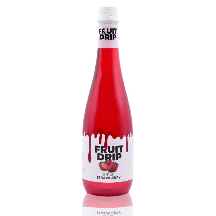 Fruit Drip Premium Strawberry Sharbat Flavoring Syrup - Sweet Strawberry Drink Mix