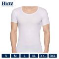 Hinz 100% Premium Cotton White Summer Vest (Short Sleeves). 