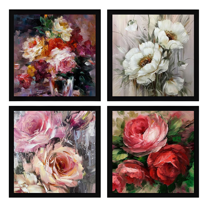 Flower painting frames for living room