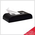 Black PU Leather Tissue Box. 