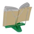 Adjustable Angle Foldable Portable Reading Book Stand Document Holder - green. 