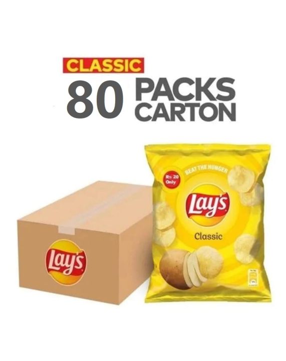 Lays Salted Rs. 20 - 80 Pack Carton