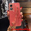 Casing Vivo y02s 5G 2022 back cover phone case softcase liquid silicone protector smooth protective bumper cover new design Clover bracelet for girl ddsyc02. 