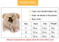 Cute Pet Cosplay Clothes Wig Emulation Transfiguration Costume Lion Hair Mane Ears Head Cap For Pet Cat Dog Dress Up Photo Props. 