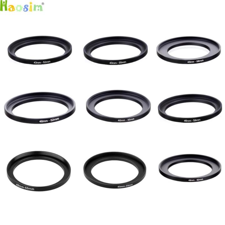 【3C VictoryEagle Store】40.5-62 43-52   43-58  46-52  46-55  46-58  49-55  49-58 Step Up Rings Lens Adapter Filter Set