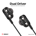 Sigma – Double Decker Stereo In-ear Wired Stereo Earphones With Mic – S11 Pro (random Color). 