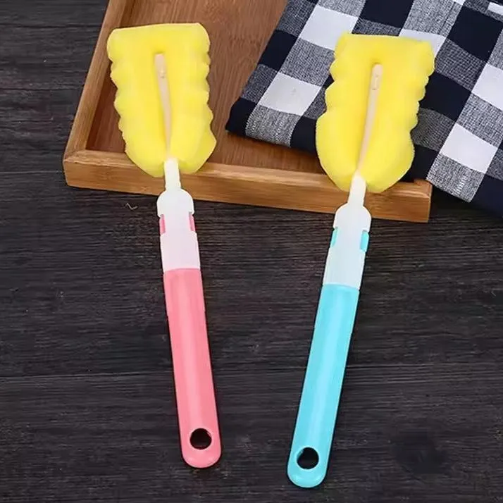 Rotating Sponge Baby milk bottle cleaning brushes 360 degree rotating sponge Baby ...
