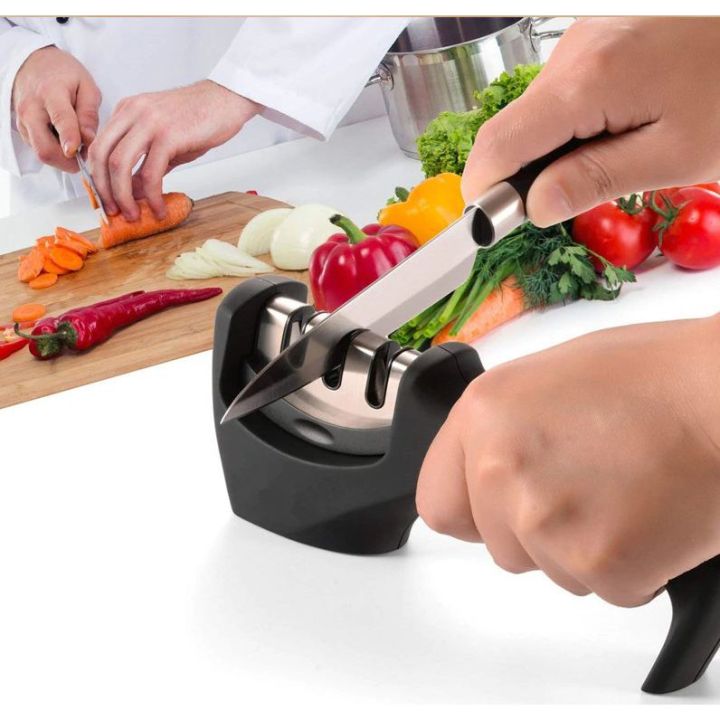 Knife Sharpener Kitchen Multi-Functional Three-Section Cutter Diamond Cutter Sharpening