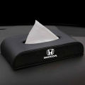 Car Tissue Box High Quality Honda Logo Pu Leather - Black  by D-store. 