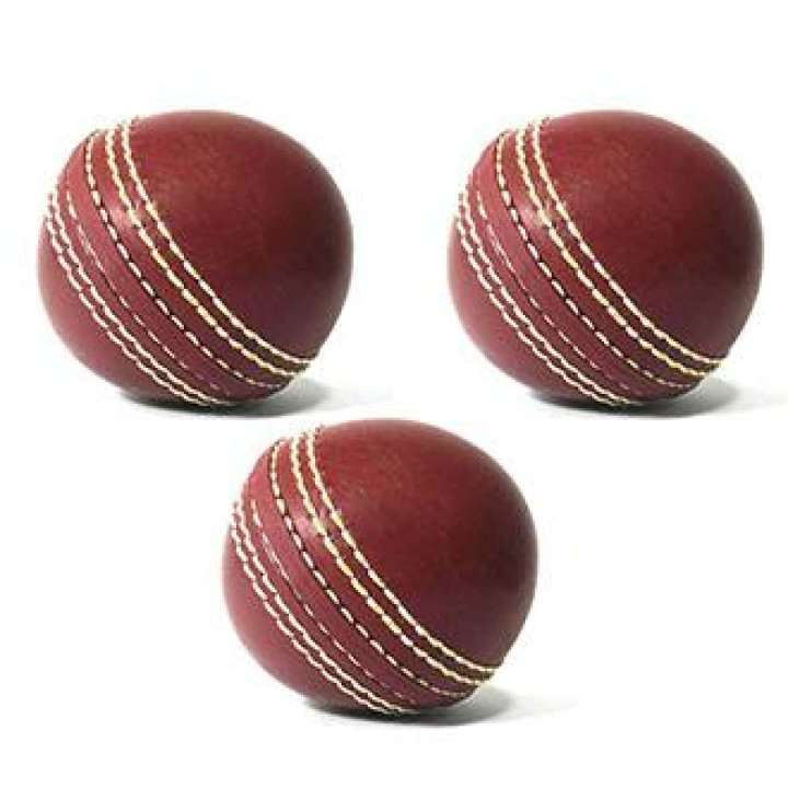 Pack of 3 - Soft Rubber Cricket Ball Practice Ball - Red